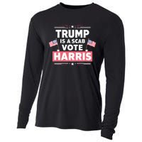 Trump Is A Scab Vote Kamala Harris 2024 Cooling Performance Long Sleeve Crew