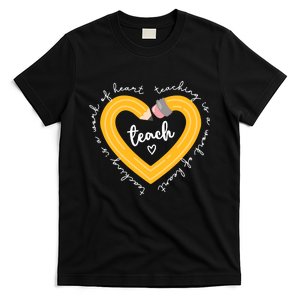 Teaching Is A Work Of Heart Teacher Back To School T-Shirt