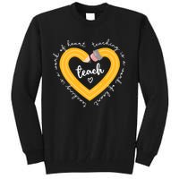 Teaching Is A Work Of Heart Teacher Back To School Tall Sweatshirt