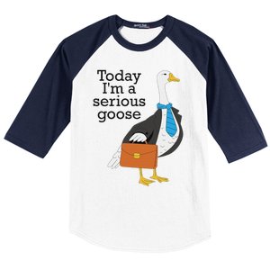 Today IM A Serious Goose Funny Goose Baseball Sleeve Shirt