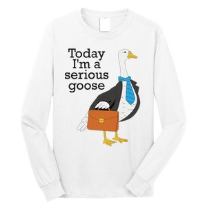 Today IM A Serious Goose Funny Goose Long Sleeve Shirt