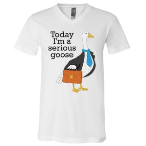 Today IM A Serious Goose Funny Goose V-Neck T-Shirt