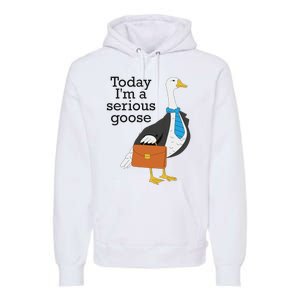 Today IM A Serious Goose Funny Goose Premium Hoodie