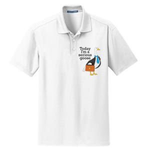 Today IM A Serious Goose Funny Goose Dry Zone Grid Polo