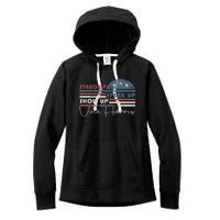 Trump Is A Scab Speak Up Stand Up Show Up Vote Harris Retro Women's Fleece Hoodie