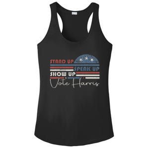 Trump Is A Scab Speak Up Stand Up Show Up Vote Harris Retro Ladies PosiCharge Competitor Racerback Tank