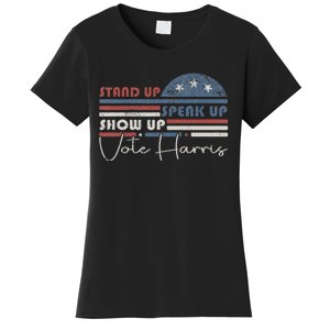 Trump Is A Scab Speak Up Stand Up Show Up Vote Harris Retro Women's T-Shirt