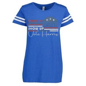 Trump Is A Scab Speak Up Stand Up Show Up Vote Harris Retro Enza Ladies Jersey Football T-Shirt