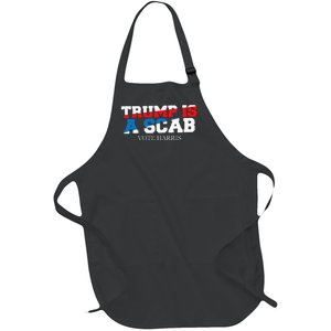 Trump Is A Scab Vote Harris Full-Length Apron With Pockets