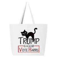 Trump Is A Scab Vote Harris 2024 Kamala Harris Cat Funny 25L Jumbo Tote