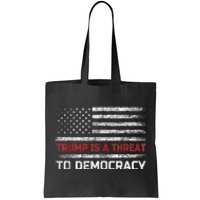 Trump Is A Threat To Democracy US Flag Anti Trump Vintage Tote Bag