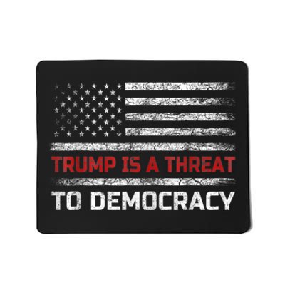 Trump Is A Threat To Democracy US Flag Anti Trump Vintage Mousepad