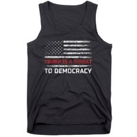 Trump Is A Threat To Democracy US Flag Anti Trump Vintage Tank Top