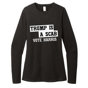 Trump Is A Scab Vote Harris Womens CVC Long Sleeve Shirt