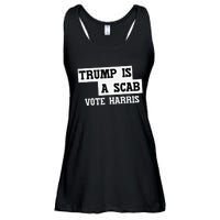 Trump Is A Scab Vote Harris Ladies Essential Flowy Tank