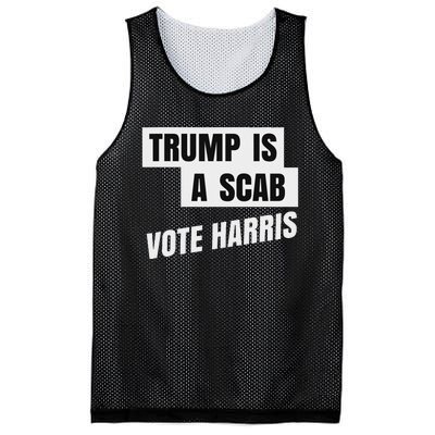 Trump Is A Scab Vote Harris Mesh Reversible Basketball Jersey Tank