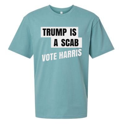 Trump Is A Scab Vote Harris Sueded Cloud Jersey T-Shirt