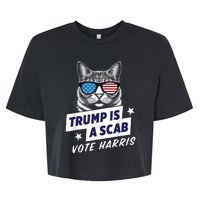 Trump Is A Scab Vote Harris 2024 Bella+Canvas Jersey Crop Tee