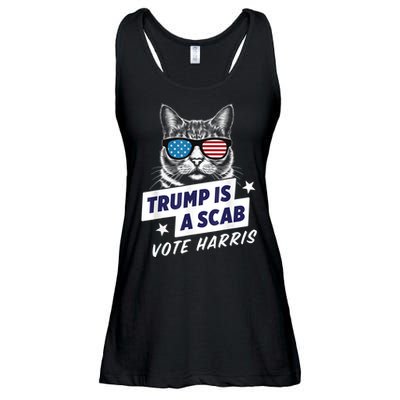 Trump Is A Scab Vote Harris 2024 Ladies Essential Flowy Tank