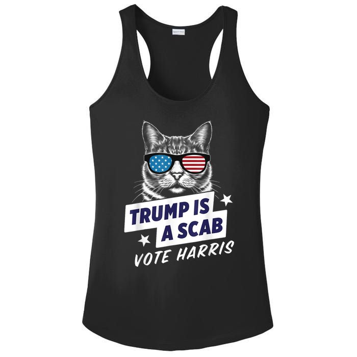 Trump Is A Scab Vote Harris 2024 Ladies PosiCharge Competitor Racerback Tank