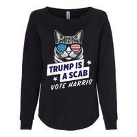 Trump Is A Scab Vote Harris 2024 Womens California Wash Sweatshirt