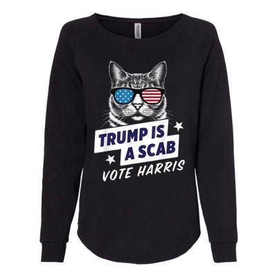 Trump Is A Scab Vote Harris 2024 Womens California Wash Sweatshirt