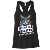 Trump Is A Scab Vote Harris 2024 Women's Racerback Tank