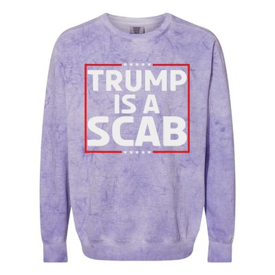 Trump Is A Scab Colorblast Crewneck Sweatshirt