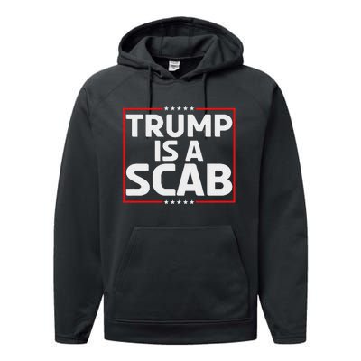 Trump Is A Scab Performance Fleece Hoodie