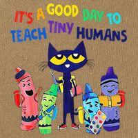Teacher It's A Good Day To Teach Tiny Humans Cotton Canvas Backpack