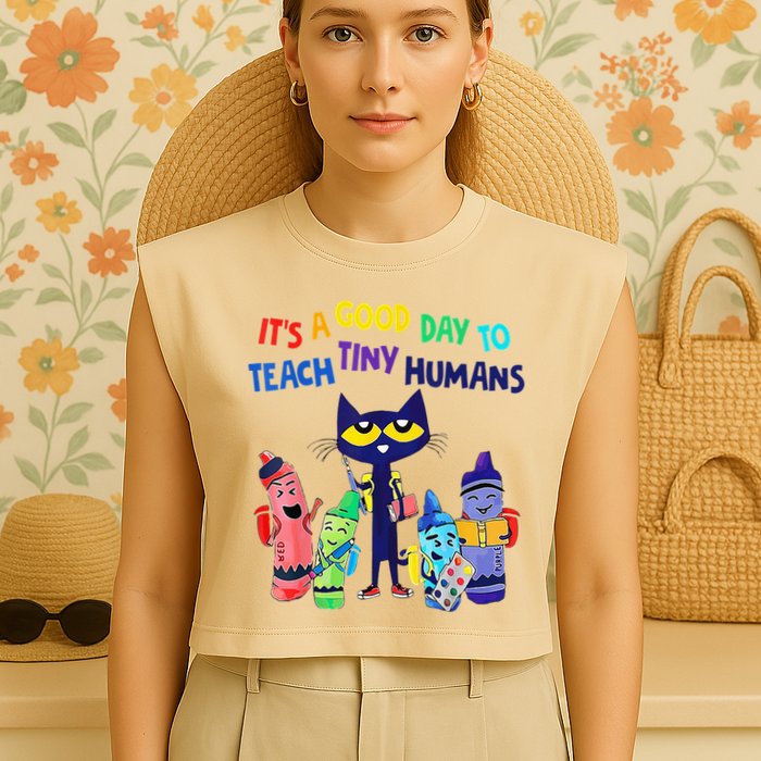 Teacher It's A Good Day To Teach Tiny Humans Garment-Dyed Women's Muscle Tee
