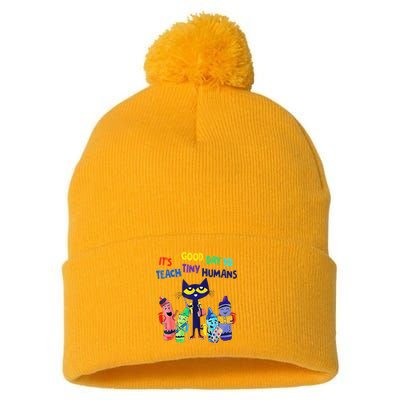 Teacher It's A Good Day To Teach Tiny Humans Pom Pom 12in Knit Beanie