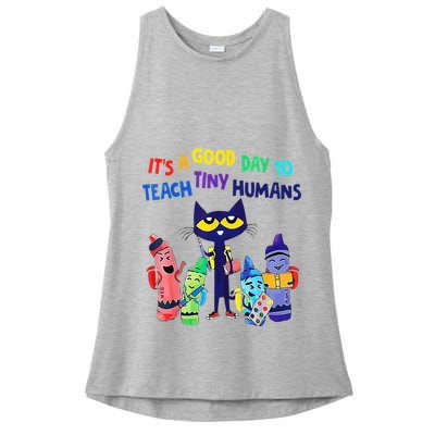 Teacher It's A Good Day To Teach Tiny Humans Ladies PosiCharge Tri-Blend Wicking Tank