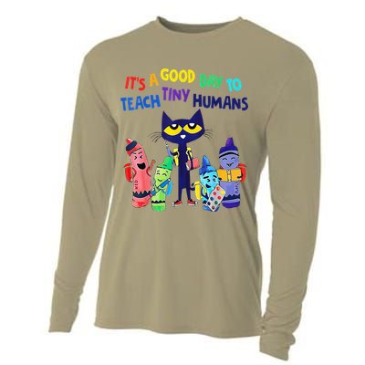 Teacher It's A Good Day To Teach Tiny Humans Cooling Performance Long Sleeve Crew