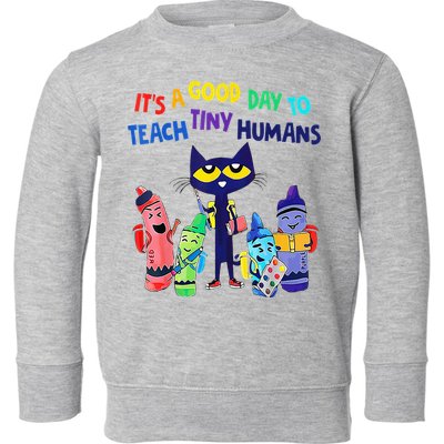 Teacher It's A Good Day To Teach Tiny Humans Toddler Sweatshirt