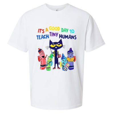 Teacher It's A Good Day To Teach Tiny Humans Sueded Cloud Jersey T-Shirt