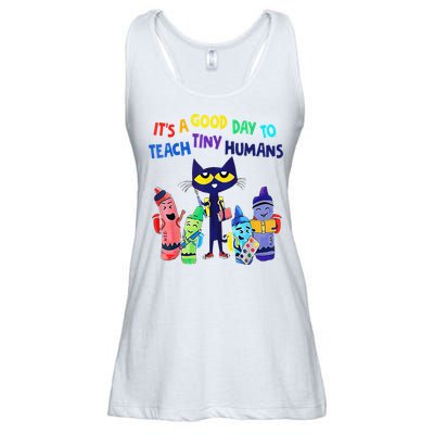 Teacher It's A Good Day To Teach Tiny Humans Ladies Essential Flowy Tank