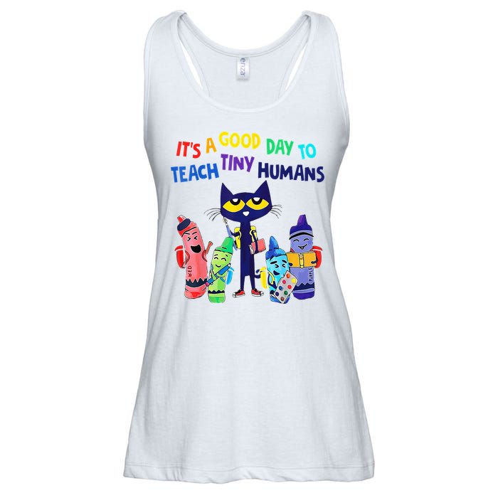 Teacher It's A Good Day To Teach Tiny Humans Ladies Essential Flowy Tank