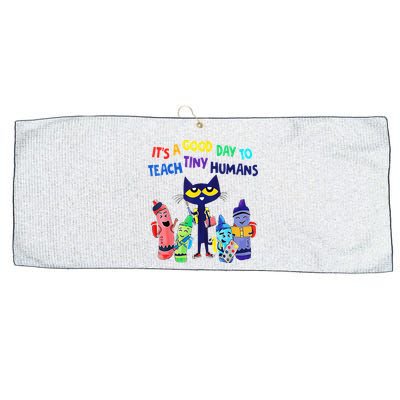Teacher It's A Good Day To Teach Tiny Humans Large Microfiber Waffle Golf Towel