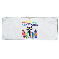 Teacher It's A Good Day To Teach Tiny Humans Large Microfiber Waffle Golf Towel