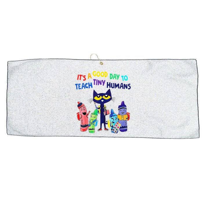 Teacher It's A Good Day To Teach Tiny Humans Large Microfiber Waffle Golf Towel