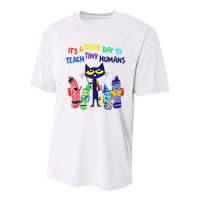 Teacher It's A Good Day To Teach Tiny Humans Youth Performance Sprint T-Shirt
