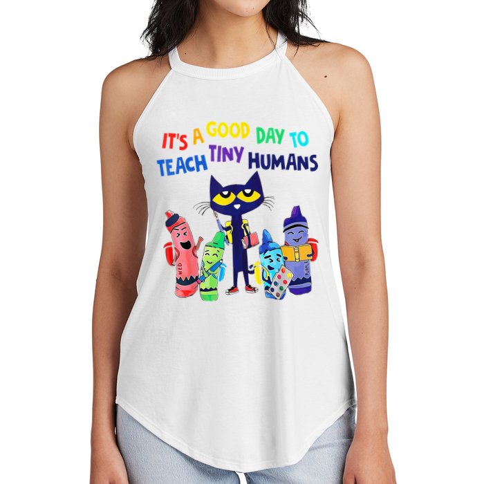 Teacher It's A Good Day To Teach Tiny Humans Women's Perfect Tri Rocker Tank