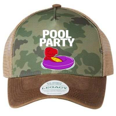 Tgiftrex In A Floater Pool Party Cool Gift Legacy Tie Dye Trucker Hat