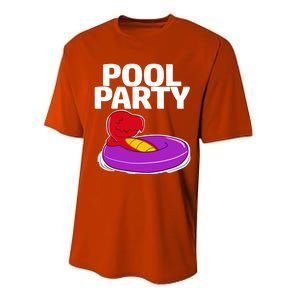 Tgiftrex In A Floater Pool Party Cool Gift Performance Sprint T-Shirt