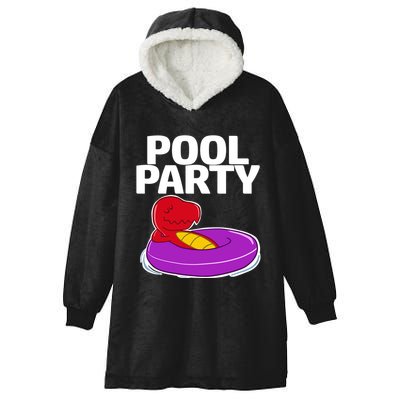 Tgiftrex In A Floater Pool Party Cool Gift Hooded Wearable Blanket