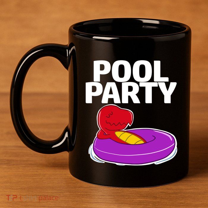 Tgiftrex In A Floater Pool Party Cool Gift 11oz C Handle Ceramic Mug