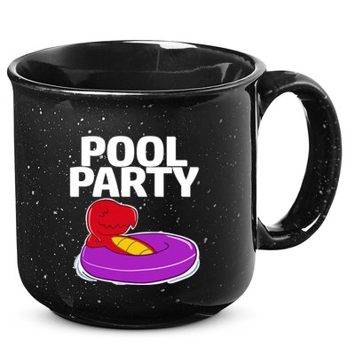 Tgiftrex In A Floater Pool Party Cool Gift 15oz Campfire Ceramic Mug