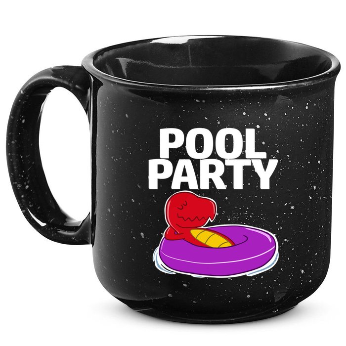 Tgiftrex In A Floater Pool Party Cool Gift 15oz Campfire Ceramic Mug