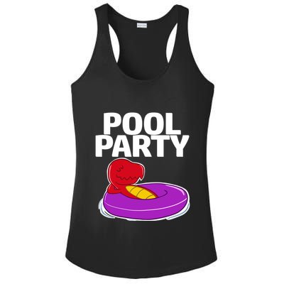 Tgiftrex In A Floater Pool Party Cool Gift Ladies PosiCharge Competitor Racerback Tank